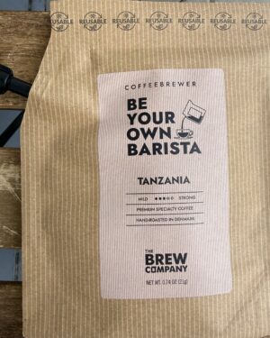 Opakowanie kawy speciality z Tanzanii marki The Brew Company, jednoporcjowa torebka brew-in-the-bag, 21 g