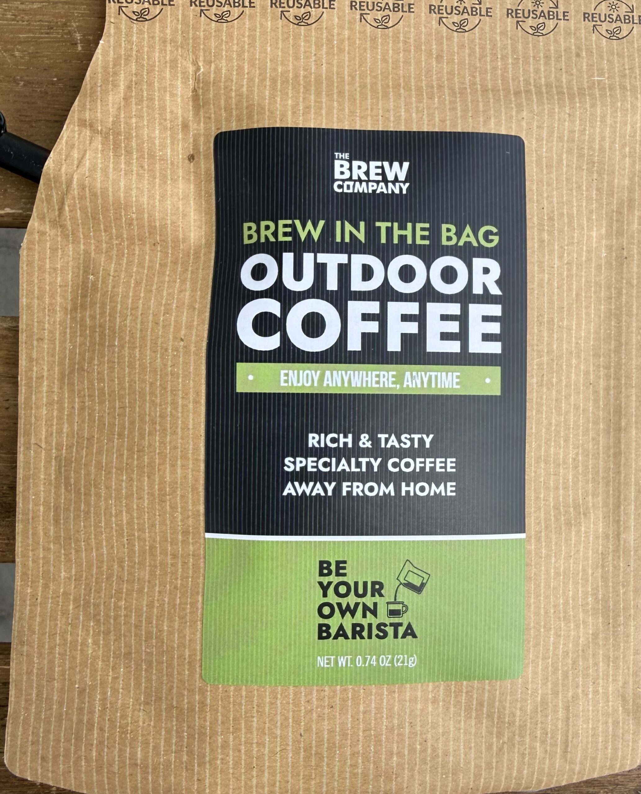Torebka Power Coffee marki The Brew Company, kawa speciality bogata w kofeinę, wspiera koncentrację i energię, 26 g